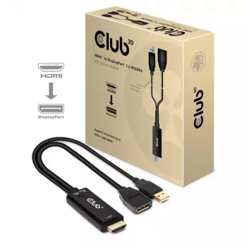 CLUB3D CAC-1331 videokaapeli-adapteri 0,25 m HDMI DisplayPort musta