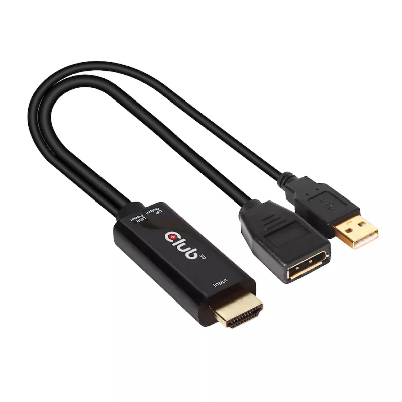 CLUB3D CAC-1331 videokaapeli-adapteri 0,25 m HDMI DisplayPort musta