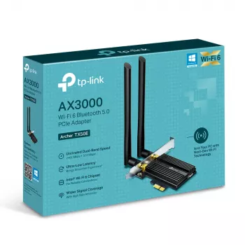 PCIe-sovitin TP-Link AX3000 Wi-Fi 6 Bluetooth 5.0