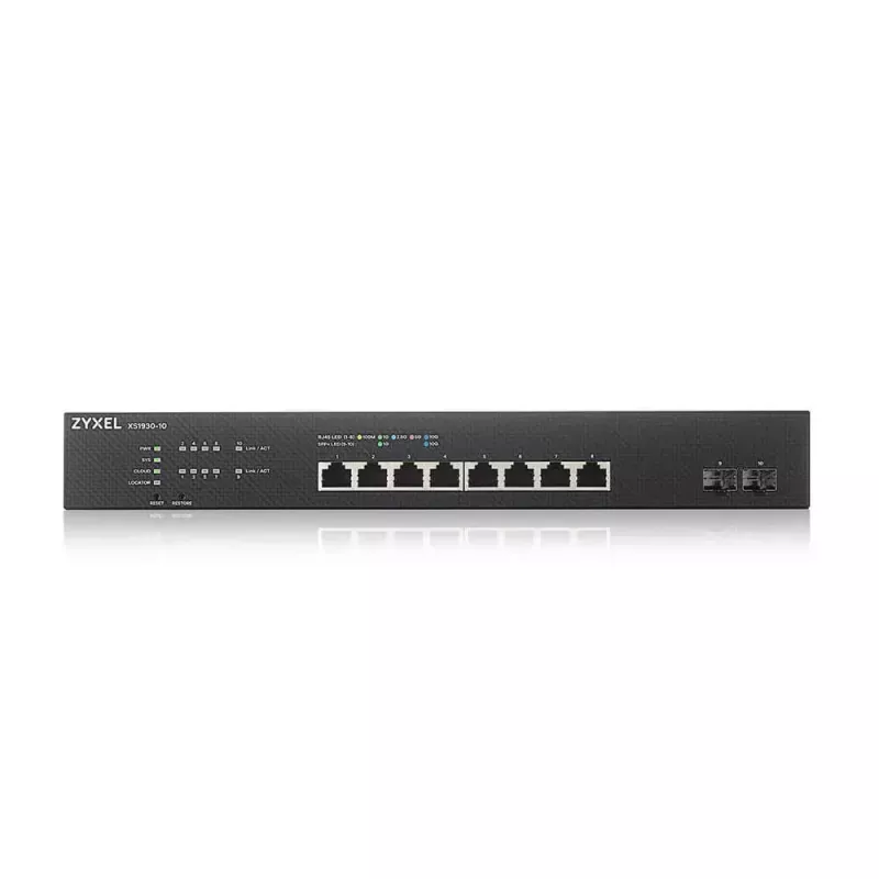 Zyxel XS1930-10-ZZ0101F verkkokytkin Managed L3 10G Ethernet (100/1000/10000) musta