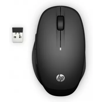HP Dual Mode musta hiiri 300, oikeakätinen, optinen, RF langaton, 3600 DPI, musta