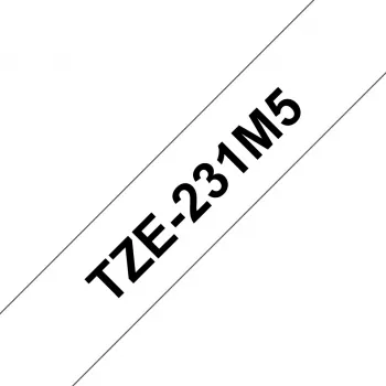 Brother TZE-231M5 merkintänauha musta valkoisella