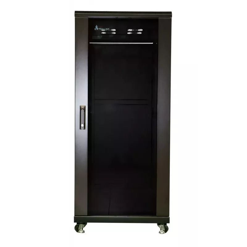 Seinäasennettava kaappi Extralink 37U 600X1000 musta 1200 kg kantavuus