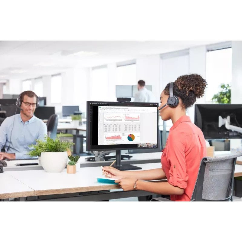 Logitech Zone Wireless MS 981-000854 Bluetooth-kuulokemikrofoni, korvan päällä, aktiivinen melunvaimennus, langaton Qi-lataus, Microsoft Teams, grafiitti