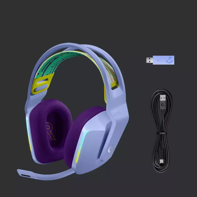 kuulokemikrofoni Logitech G G733 LIGHTSPEED Wireless RGB -peliheadset