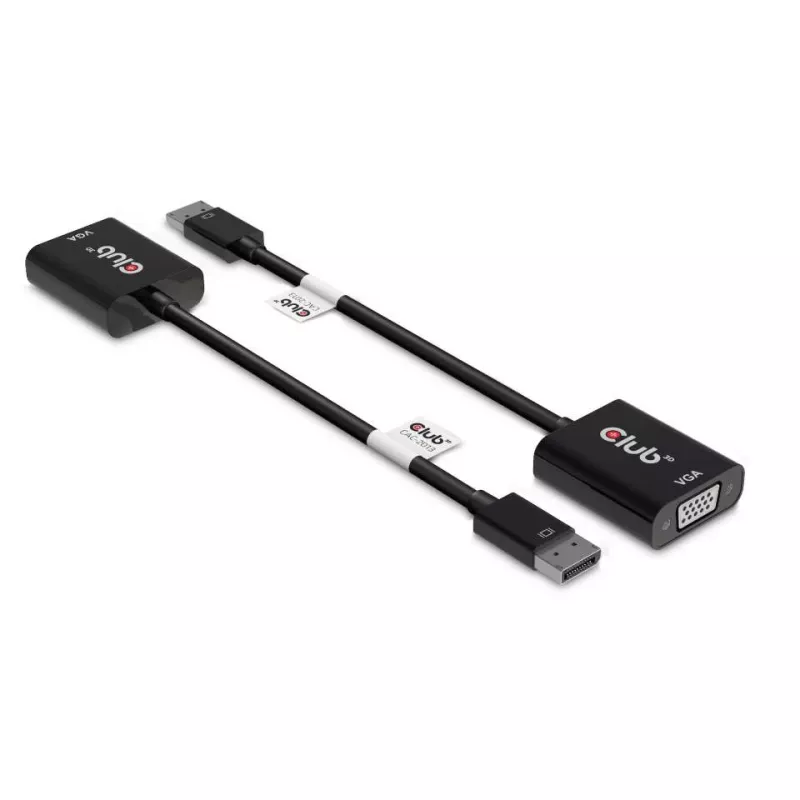 CLUB3D DisplayPort™ - VGA musta aktiivinen adapteri M/F