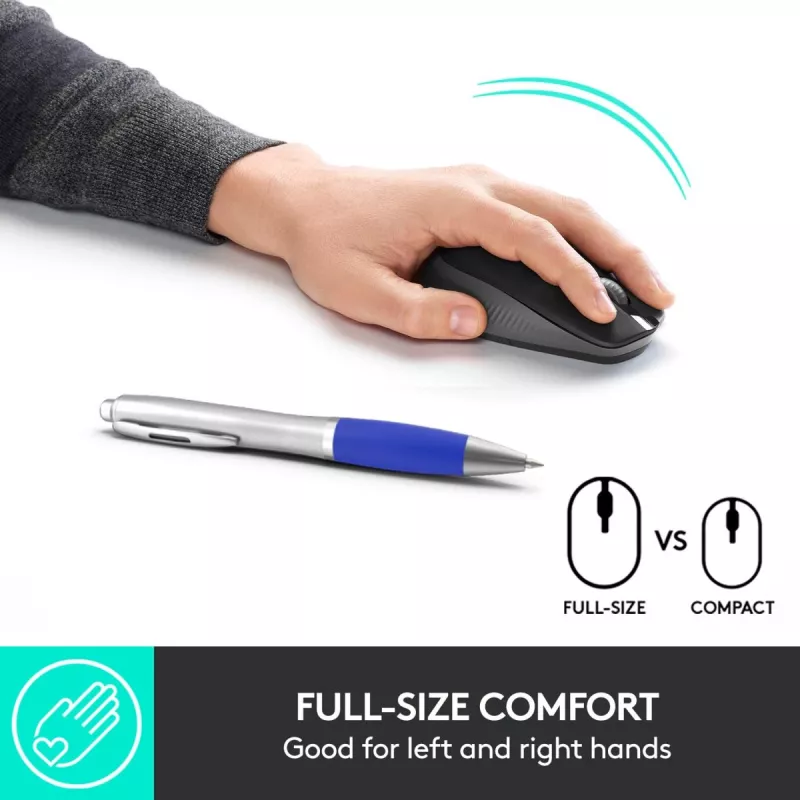 LOGITECH M190 Full-Size langaton hiiri Charcoal