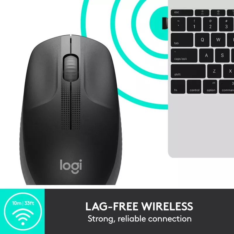 LOGITECH M190 Full-Size langaton hiiri Charcoal