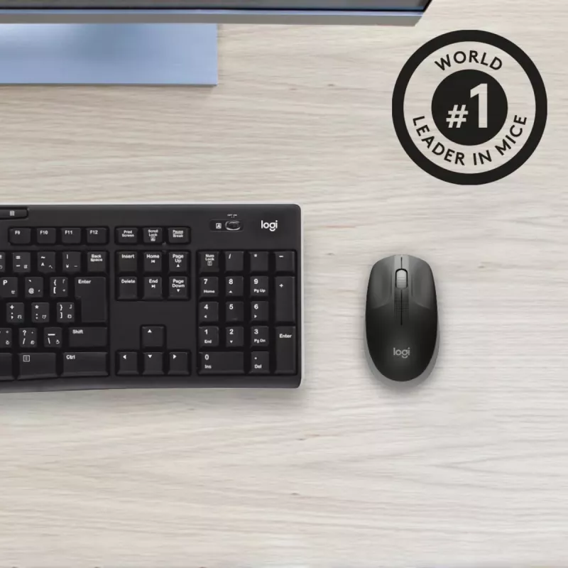 LOGITECH M190 Full-Size langaton hiiri keskiyönharmaa