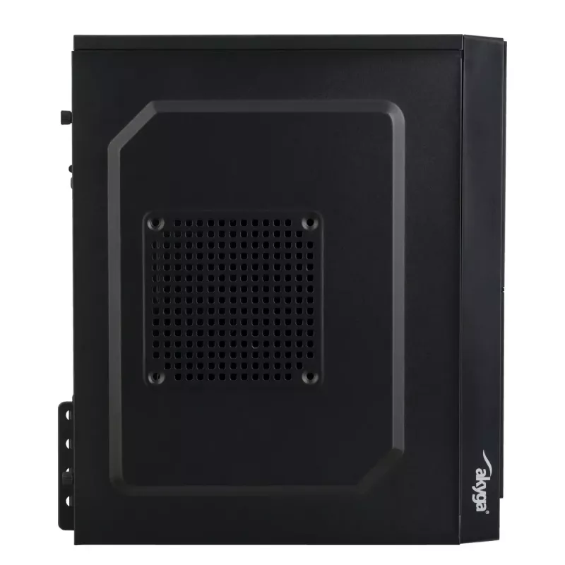 Akyga AK36BK Micro-ATX-tietokonekotelo, Micro ATX / Flex ATX / Mini ITX, USB 3.0 + USB 2.0, ilman virtalähdettä, musta