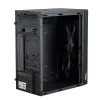 Akyga AK36BK Micro-ATX-tietokonekotelo, Micro ATX / Flex ATX / Mini ITX, USB 3.0 + USB 2.0, ilman virtalähdettä, musta