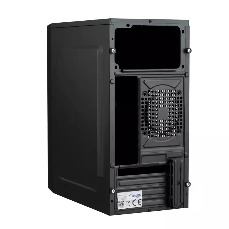Akyga AK36BK Micro-ATX-tietokonekotelo, Micro ATX / Flex ATX / Mini ITX, USB 3.0 + USB 2.0, ilman virtalähdettä, musta