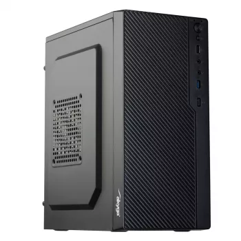 Akyga AK36BK Micro-ATX-tietokonekotelo, Micro ATX / Flex ATX / Mini ITX, USB 3.0 + USB 2.0, ilman virtalähdettä, musta