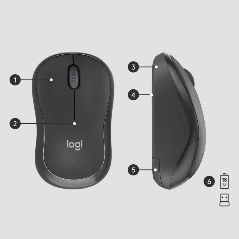Logitech MK295 Silent Wireless Combo näppäimistö RF langaton QWERTY US International musta