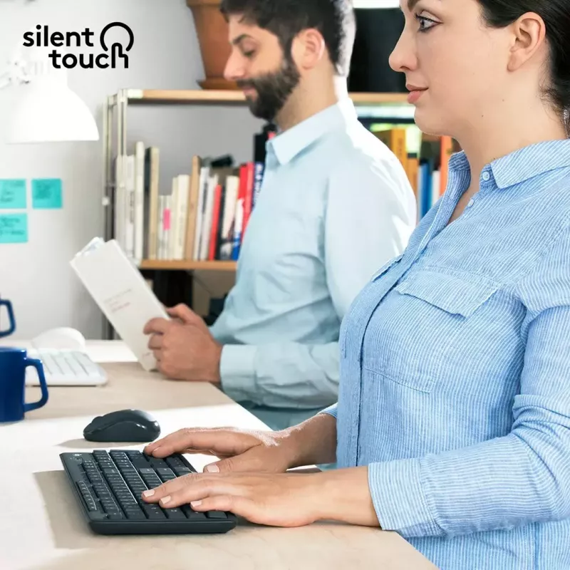 Logitech MK295 Silent Wireless Combo näppäimistö RF langaton QWERTY US International musta