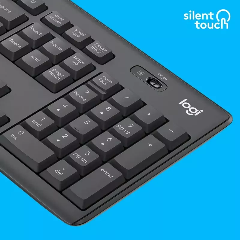 Logitech MK295 Silent Wireless Combo näppäimistö RF langaton QWERTY US International musta
