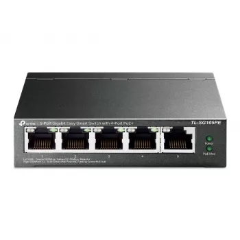 TP-Link 5-porttinen Gigabit Easy Smart PoE -kytkin 4-porttisella PoE+:lla