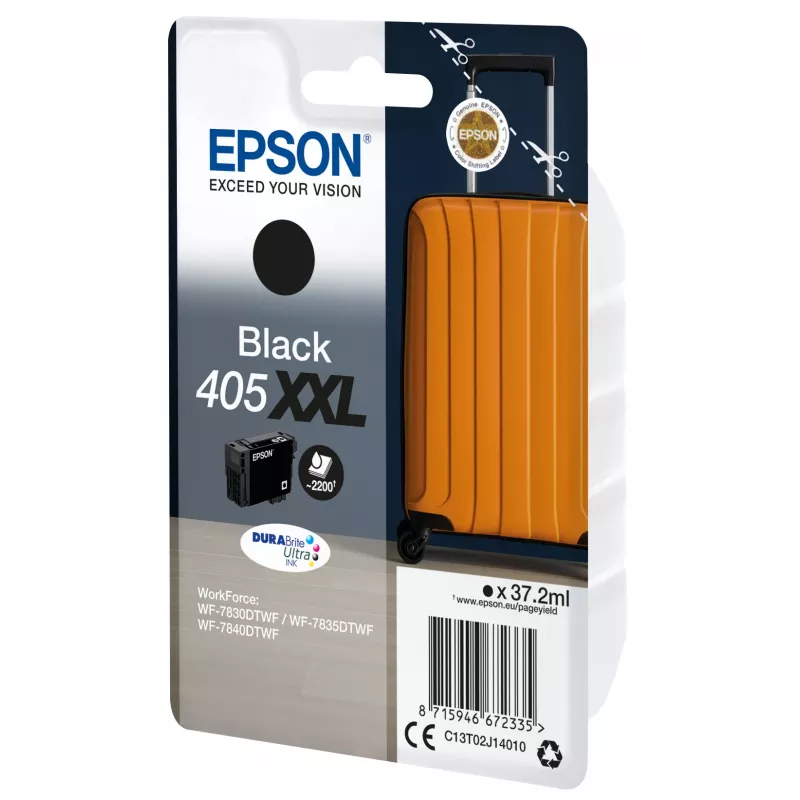 Epson 405XXL DURABrite Ultra Ink mustepatruuna 1 kpl alkuperäinen Extra (Super) High Yield musta