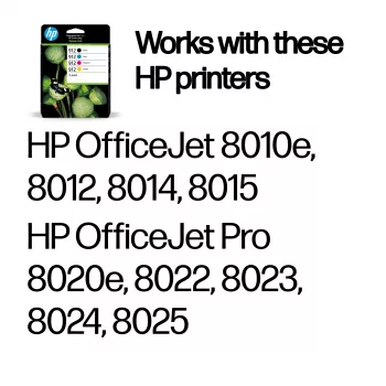 HP 912 4 kpl:n pakkaus musta/syaani/magenta/keltainen alkuperäiset mustepatruunat