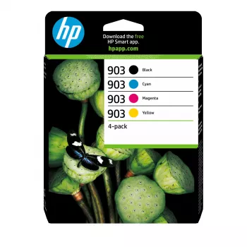 HP 903 4 kpl:n pakkaus musta/syaani/magenta/keltainen alkuperäiset mustepatruunat