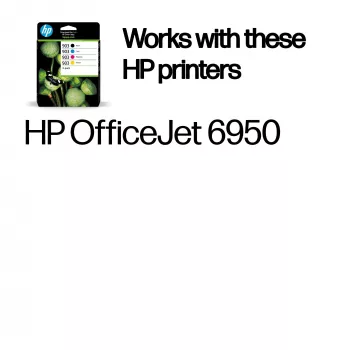 HP 903 4 kpl:n pakkaus musta/syaani/magenta/keltainen alkuperäiset mustepatruunat