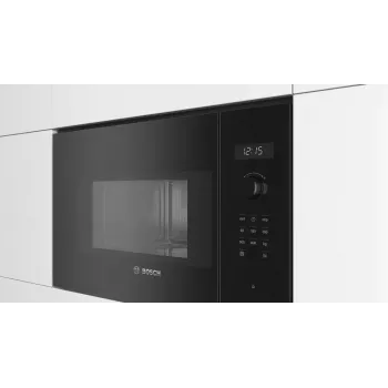 Kalusteisiin asennettava mikroaaltouuni solo Bosch Serie 6 BFL524MB0 — 800 W, 20 L, grilli, kosketus- ja kiertosäädin, musta