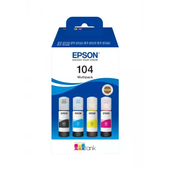 Mustepatruuna Epson Ink C13T00P640 / 104 monipakkaus BK,C,M,Y