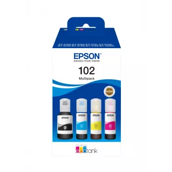 Mustepatruuna Epson 102 4 kpl:n pakkaus musta + väri T03R6 C13T03R640