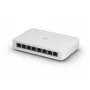Hallittava kytkin UBIQUITI UniFi Switch Lite 8 PoE L2, 8× Gigabit, 4× PoE+ (30 W/portti), 54 V DC, 60 W kulutus