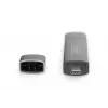 DIGITUS Combo -kortinlukija-keskitin (USB-C+USB 3.0) 1x SD, 1x MicroSD, 1x USB 3.0, harmaa