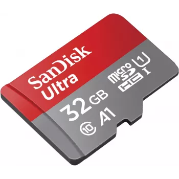 SanDisk 32GB Ultra microSDHC UHS-I muistikortti adapterilla – 98MB/s, C10, U1, Full HD, A1