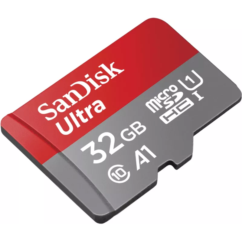 SanDisk 32GB Ultra microSDHC UHS-I muistikortti adapterilla – 98MB/s, C10, U1, Full HD, A1