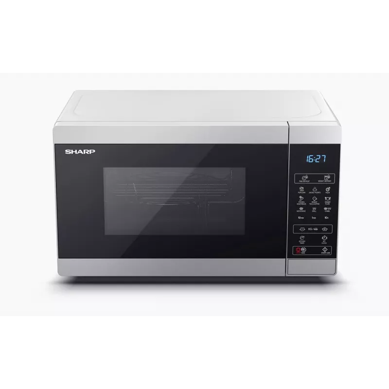 Sharp YC-MG02E-S mikroaaltouuni musta, teräs yhdistelmämikroaaltouuni pöytämalli 20 l 800 W