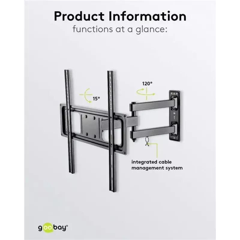 Goobay TV-seinäteline Basic FULLMOTION M 35 kg 32-55