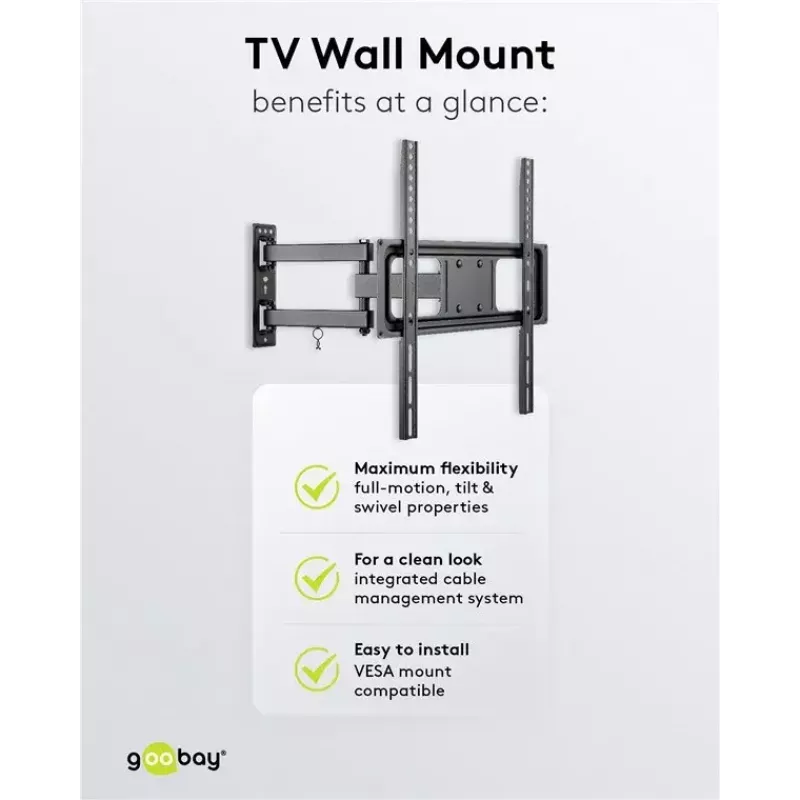 Goobay TV-seinäteline Basic FULLMOTION M 35 kg 32-55