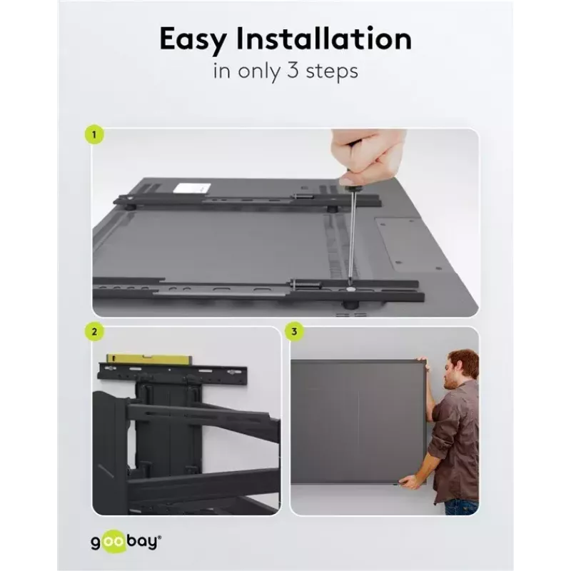 Goobay TV-seinäteline Basic FULLMOTION M 35 kg 32-55