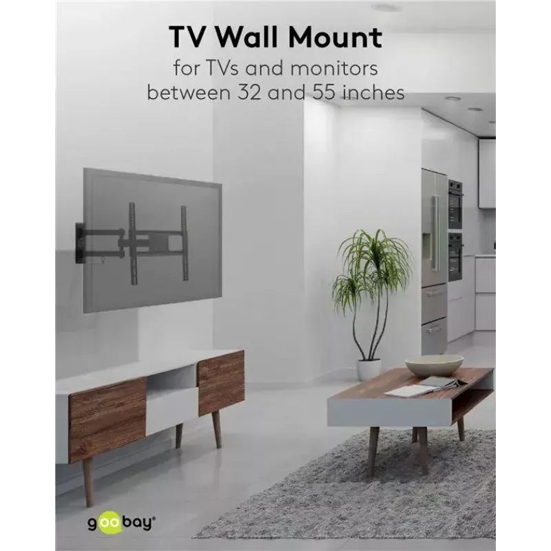 Goobay TV-seinäteline Basic FULLMOTION M 35 kg 32-55