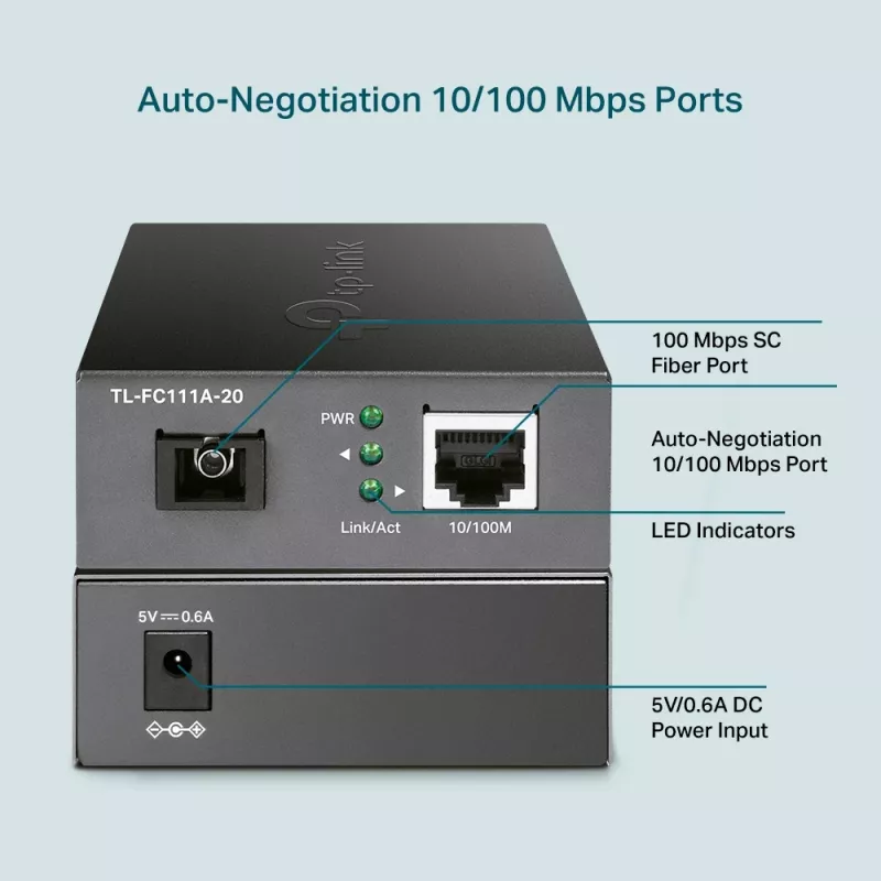 TP-Link 10/100 Mbps WDM mediakonvertteri