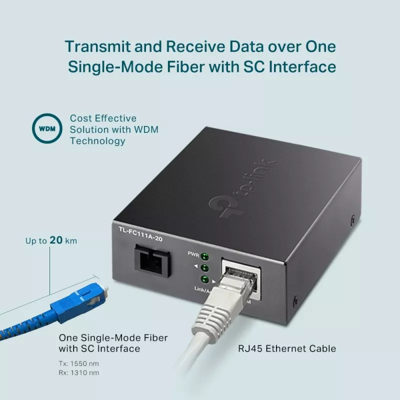 TP-Link 10/100 Mbps WDM mediakonvertteri