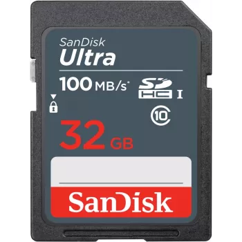WESTERN DIGITAL SanDisk Ultra 32GB SDHC muistikortti 100 MB/s (SDSDUNR-032G-GN3IN)