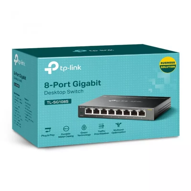 Verkkokytkin TP-Link TL-SG108S 8-porttia 10/100/1000Mbps