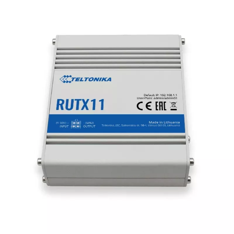 TELTONIKA Rutx11 4g Lte CAT6 dualband-Wi-Fi-teollisuusreititin