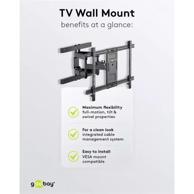 Goobay TV-seinäteline Pro FULLMOTION (L) 60 kg 37–70