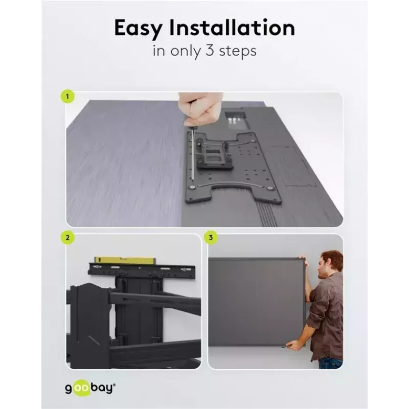 Goobay TV-seinäteline Pro FULLMOTION (L) 60 kg 37–70