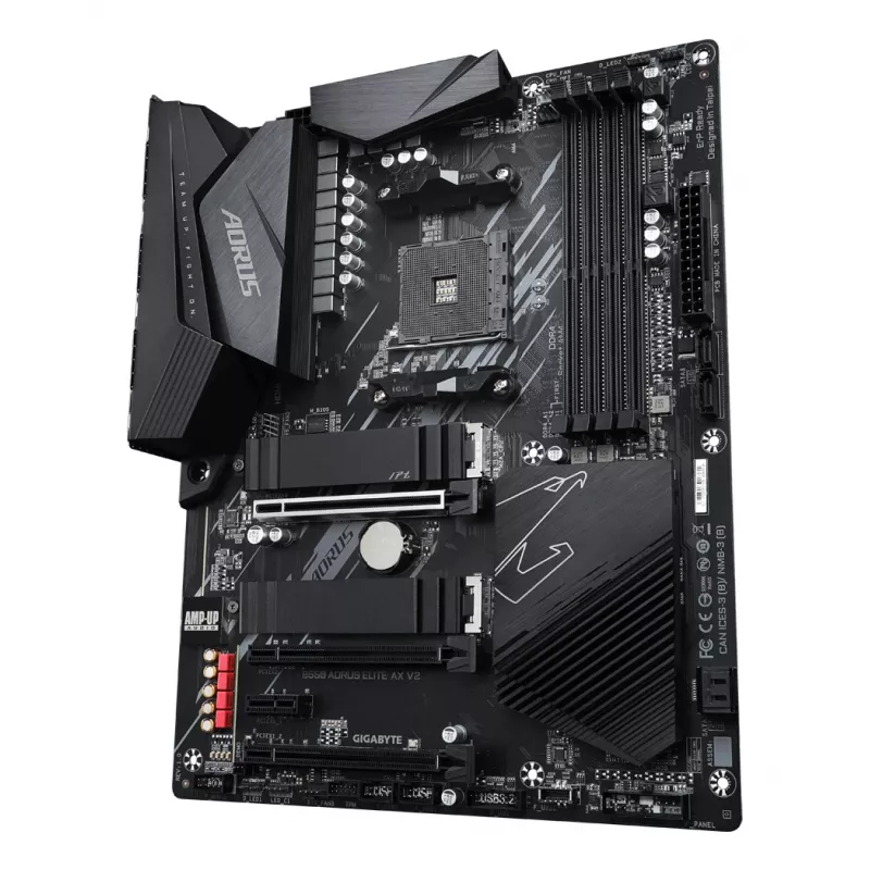 Emolevy GIGABYTE B550 AORUS ELITE AX V2 ATX, AMD B550, Socket AM4, DDR4, 4 DIMM, Wi‑Fi 6E, 2.5Gb LAN