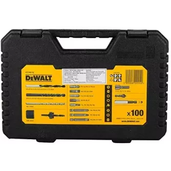Porasarja DeWalt DT71563-QZ — 100 kpl metallille, sis. ruuvauskärjet ja kantolaukku