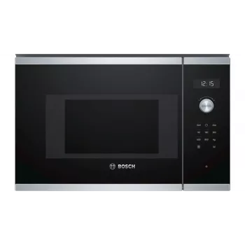 Kalusteisiin asennettava mikroaaltouuni Bosch Serie 6 BFL524MS0 — 800 W, 20 L, kosketusohjaus, ruostumaton teräs/musta