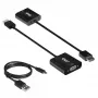 CLUB3D CAC-1302 videokaapelisovitin 0,5 m HDMI tyyppi A (Standard) VGA (D-Sub) musta