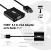 CLUB3D CAC-1302 videokaapelisovitin 0,5 m HDMI tyyppi A (Standard) VGA (D-Sub) musta