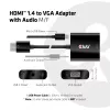 CLUB3D CAC-1302 videokaapelisovitin 0,5 m HDMI tyyppi A (Standard) VGA (D-Sub) musta
